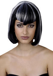 View Item Ladies' Black & White Vampire Babe Wig