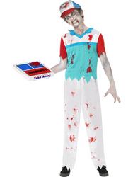 View Item Boys' Teen Zombie Pizza Delivery Halloween Fancy Dress Costume