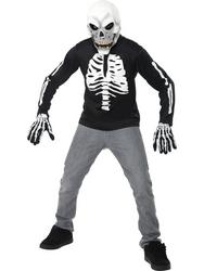 View Item Boys' Teen Skeleton Long Sleeved T-shirt Halloween Costume