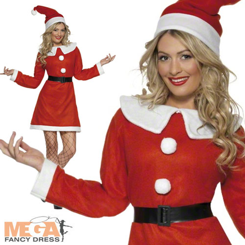 miss mrs santa claus ladies christmas fancy dress costume miss mrs santa claus ladies christmas fancy dress costume