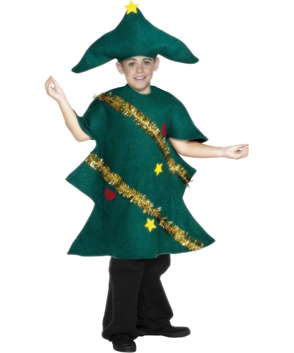 Christmas Tree Kids Fancy Dress Christmas Party Boys Girls Costume Ages Christmas Tree Costume