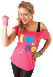 View Item Ladies I Love the 80s Tshirt