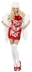 View Item Ladies Red New Year Bling Dress