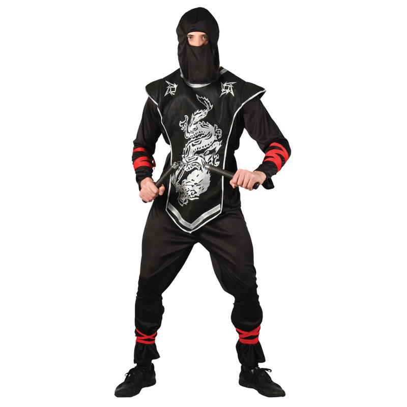 Ninja Fighter Mens Martial Arts Adult Japanese Uniform Fancy Dress