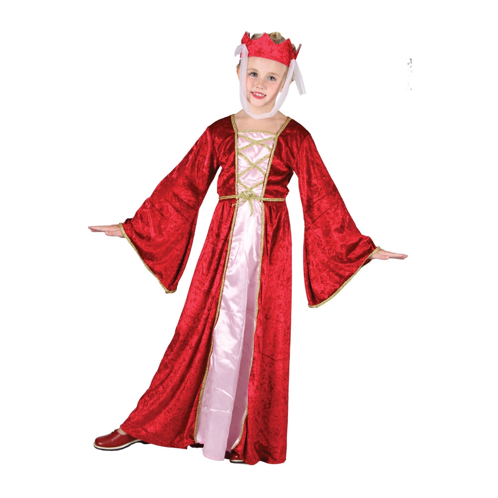 Medieval Princess Girls Fancy Dress Tudor Maid Marion Kids Childs ...