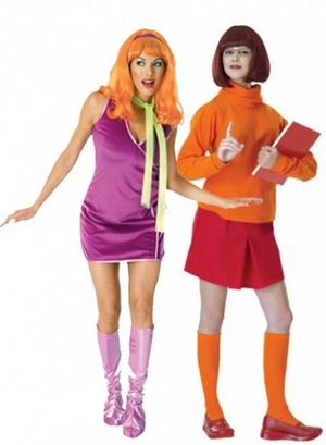 Ladies' Scooby Doo Velma & Daphne Group Fancy Dress Costume