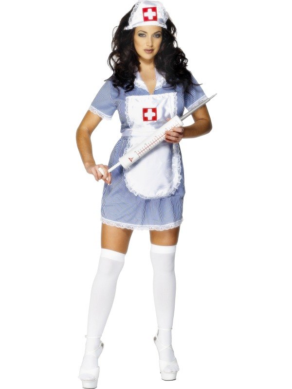 Sexy Nurse Costume Ladies Uniform Fancy Dress Doctors Er Womens Outfit