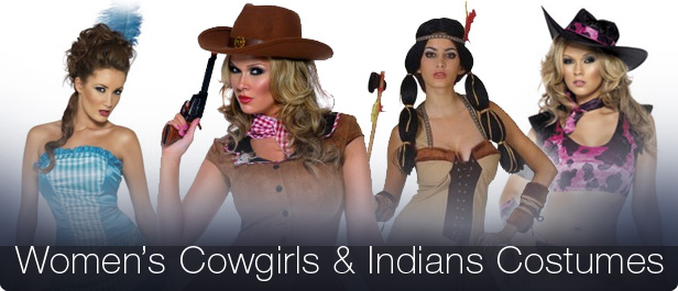 Cowgirls and Indians Fancy Dress