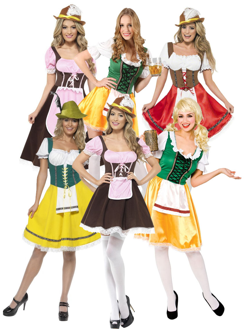 Oktoberfest Bavarian + Tights Ladies Costume National Dress Womens