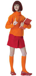View Item Ladies' Velma Scooby Doo Fancy Dress Costume & wig