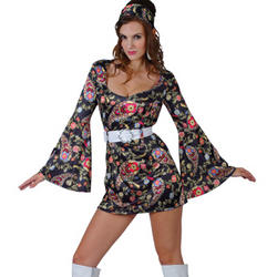 View Item Ladies' 1960s Retro Hippy Girl Fancy Dress Costume