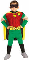 View Item Boy's Teen Titans Deluxe Muscle Chest Robin Fancy Dress Costume
