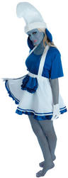 View Item Ladies Blue Gnomette Fancy Dress Costume