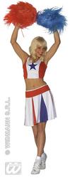 View Item Ladies' Cheerleader Fancy Dress Costume