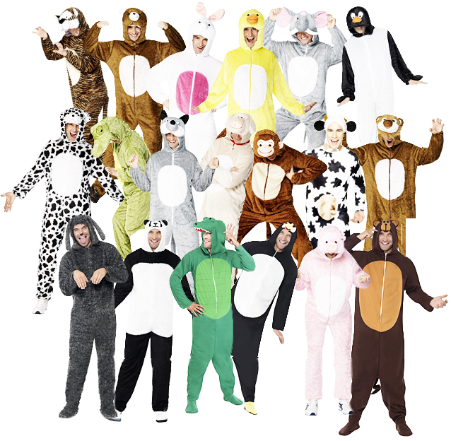Animal Onesie Adult Fancy Dress Book Week Characters Mens Ladies
