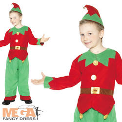 View Item Kid's Chrsitmas Elf Fancy Dress Costume