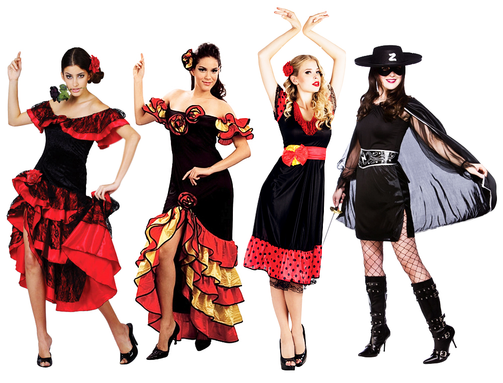 Spanish Senorita Ladies Fancy Dress Flamenco Dancer Mexican Womens Adult Costume eBay