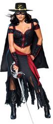 View Item Ladies' Lady Zorro Fancy Dress Costume