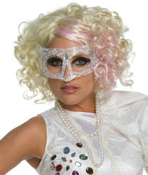 View Item Ladies' Lady Gaga Blonde & Pink Bad Romance Wig