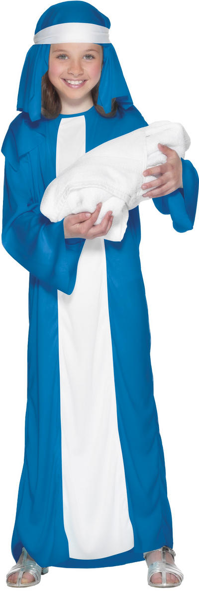 Girl's Mary Christmas Nativity Fancy Dress Costume
