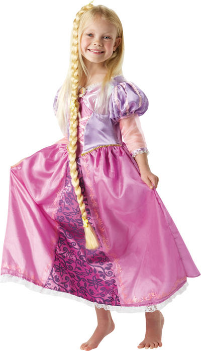 View Item Girl's Disney Princess Rapunzel Deluxe Fancy Dress Costume