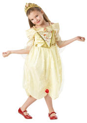 View Item Girl's Disney Princess Belle Sparkle Fancy Dress Costume