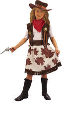 View Item Cowgirl Cowboy Girls Western Fancy Dress Costume 3-10 Y