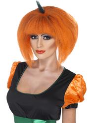View Item Ladies' Halloween Orange Pumpkin Wig