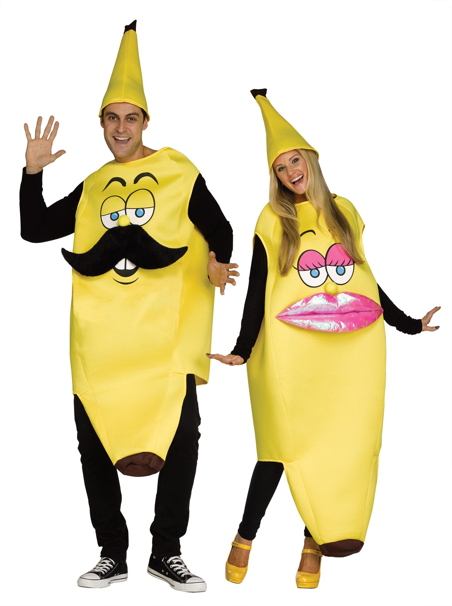 Mr and Mrs Banana Adults Fancy Dress Pair Couple Food Womens Ladies ...