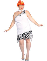 View Item Ladies' Deluxe Wilma Flintstone Plus Size Fancy Dress Costume