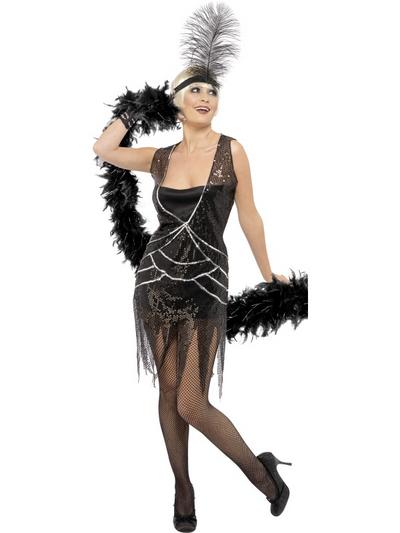 View Item Ladies' Glamourous Flapper Fancy Dress Costume