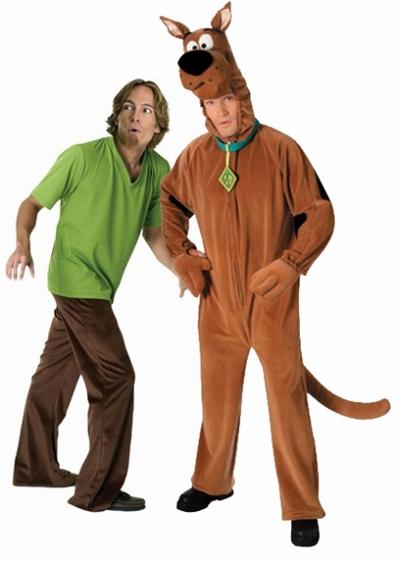 Adult's Deluxe Scooby Doo & Shaggy Group Fancy Dress Costume