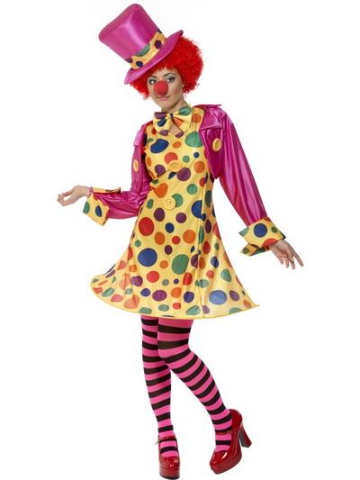 Ladies' Clown Fancy Dress Costume