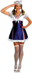 View Item Ladies' Ahoy Matey Sailor Girl Fancy Dress Costume