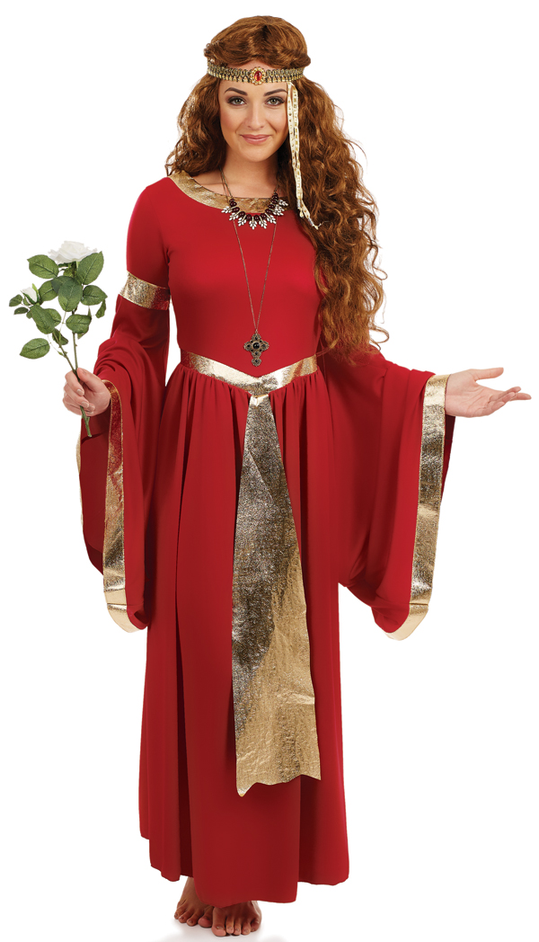 Maid Marion Ladies Fancy Dress Medieval Tudor Renaissance Adults Womens