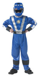 View Item Kids' Deluxe  Blue Power Ranger Muscle Fancy Dress Costume