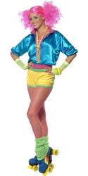 View Item Ladies' 80s Neon Skater Girl Fancy Dress Costume