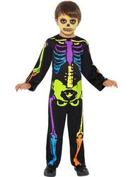 View Item Kids' Neon Skeleton Fancy Dress Costume