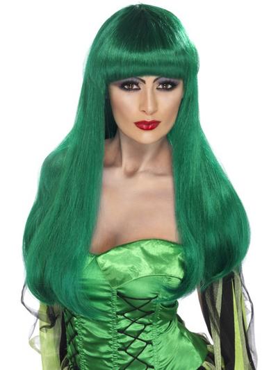 Ladies' Green Glamour Witch Wig