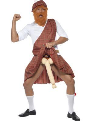 Men's Well Hung Highlander Fancy Dress Costume