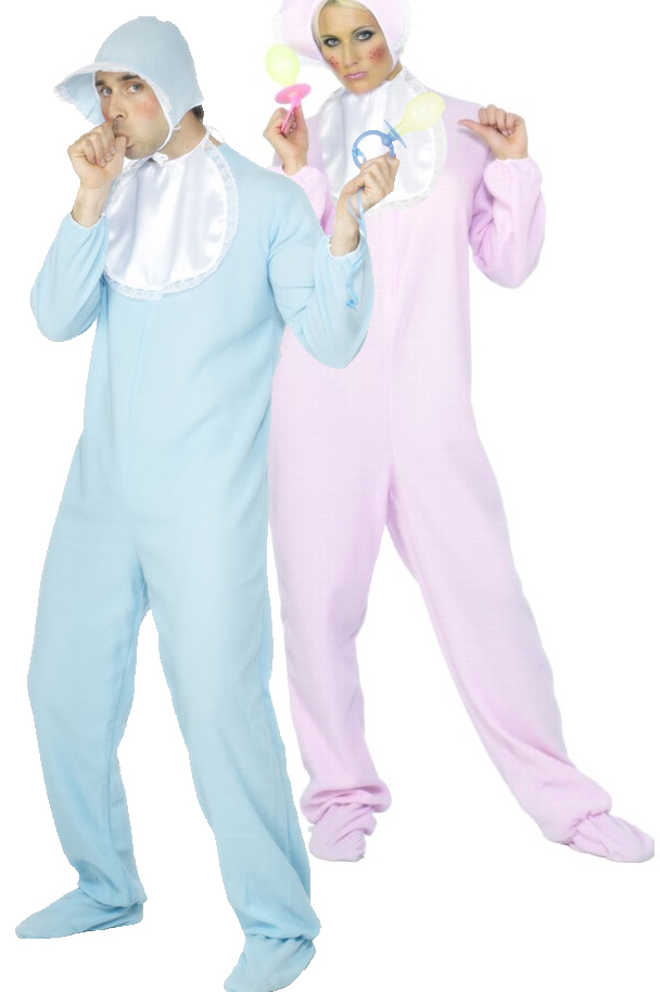 Adult Pink Blue Baby Romper Fancy Dress Mens Ladies Adult Pink Blue Baby Romper Fancy Dress Mens Ladies