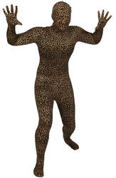 View Item Leopard Bodysuit Skinz Fancy Dress Skin Suit Halloween Christmas Stag Costume