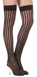 View Item Ladies' Thigh High Stockings With Stripes