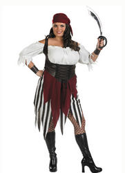 View Item Ladies' Plus Size Pirate Deckhand Darling Costume