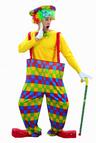 View Item Adults' Rainbow Clown Fancy Dress Costume