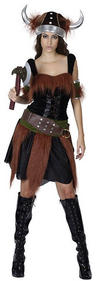View Item Ladies' Viking Warrior Fancy Dress Costume