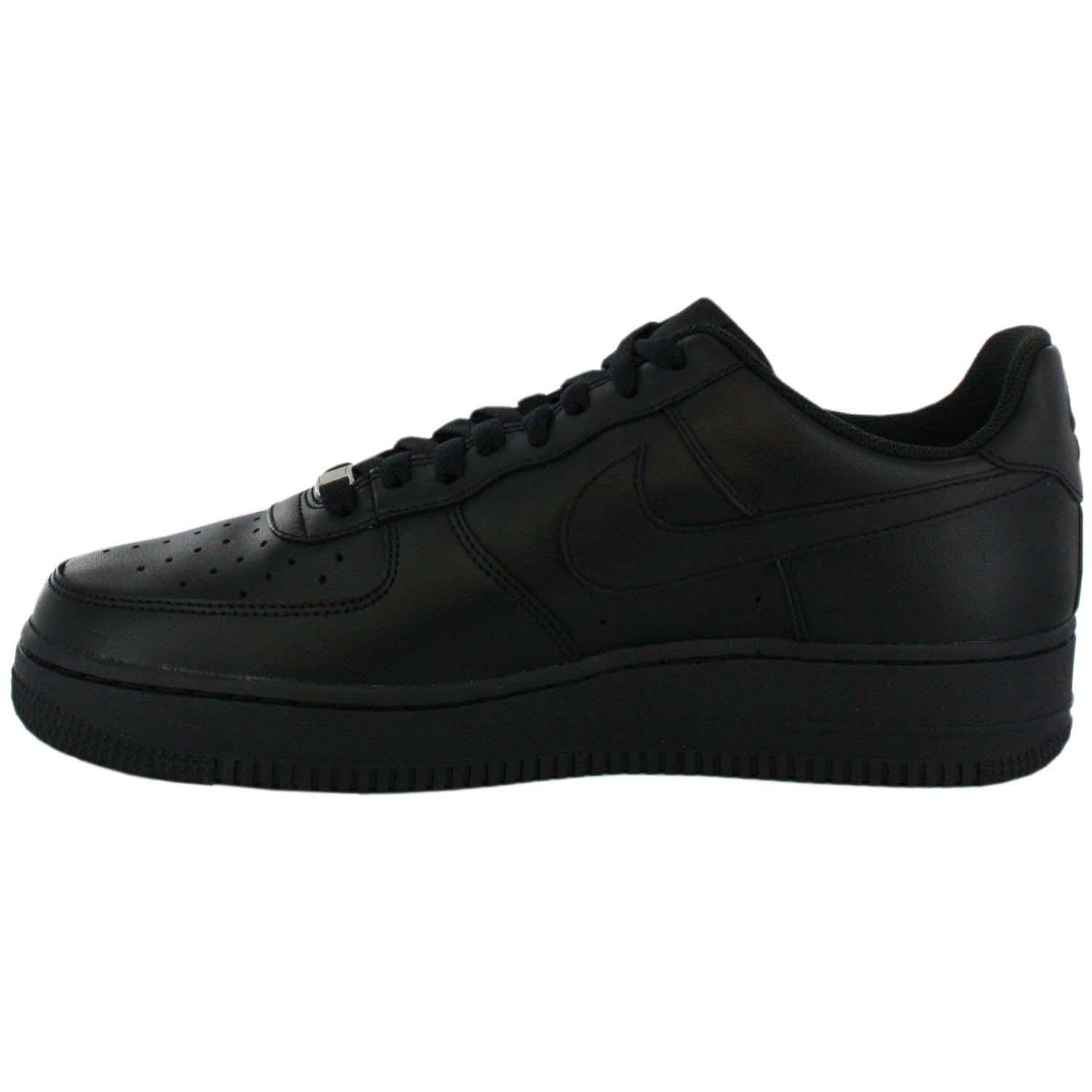 mens black leather nike shoes