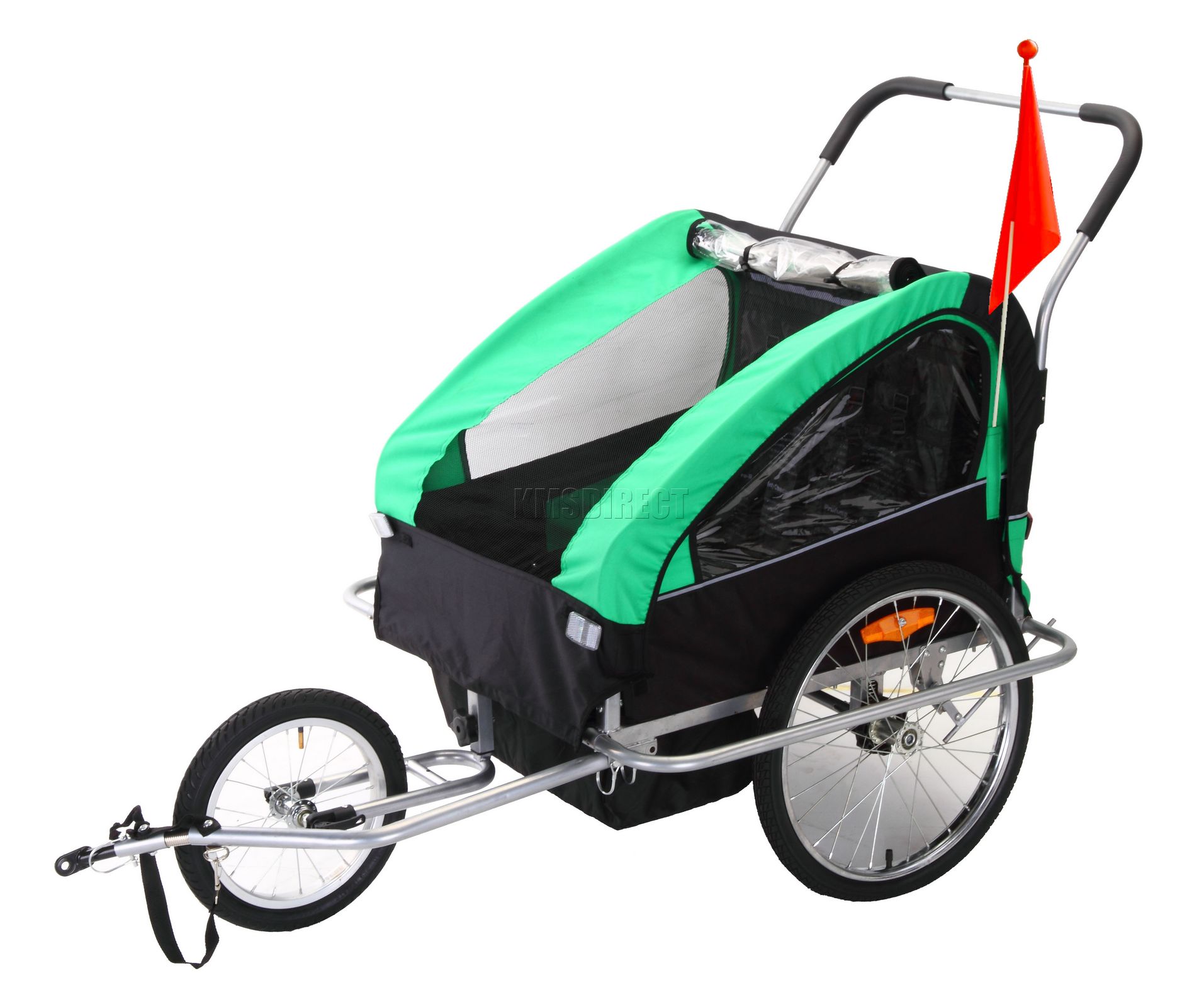 Black Green Kids Child Bicycle Bike Trailer Carrier Stroller With Suspension New eBay
