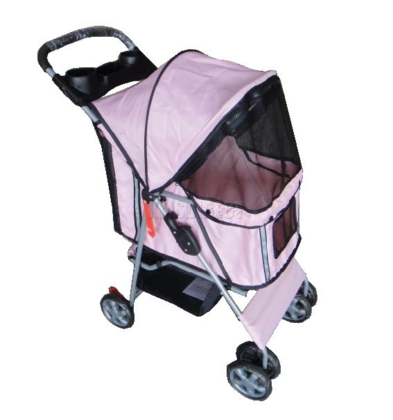 pink dog pram