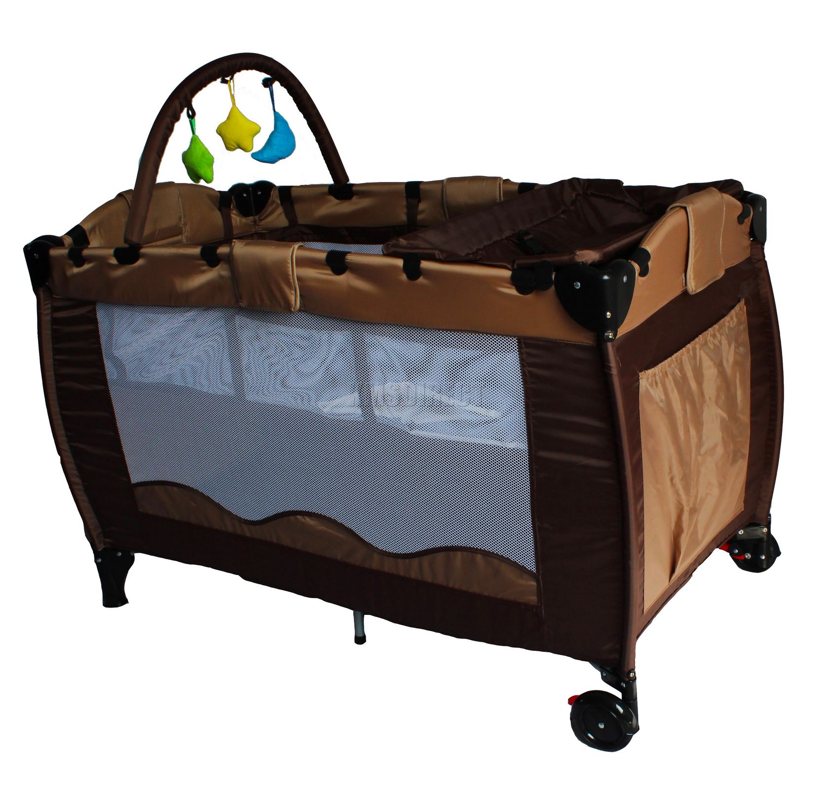 Portable Child Baby Travel Cot Bed Playpen Play Pen New Brown